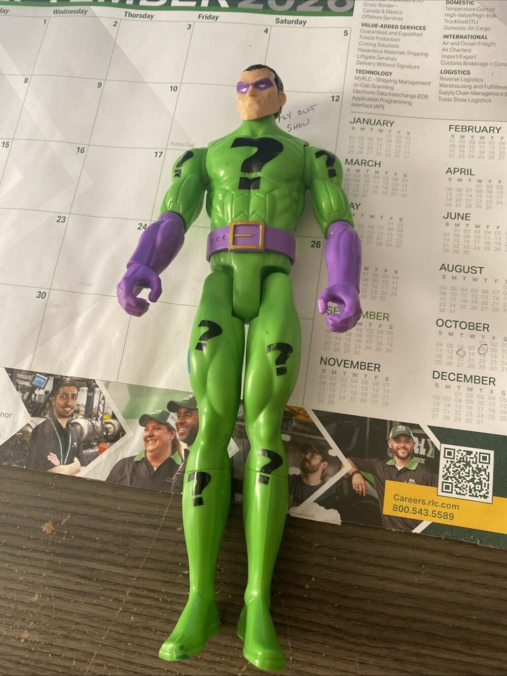 DC Comics Riddler 12” Figure Mattel 2014 Preowned Great Condition Cpix